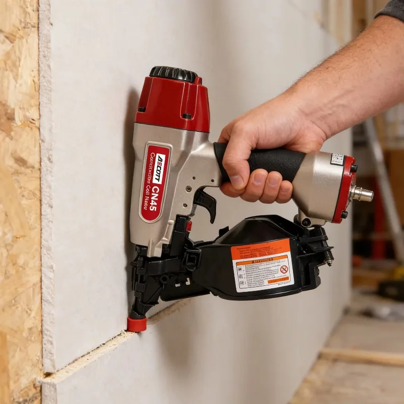 

200-400 шт. CN45 промышленный алюминиевый корпус, пневматическая катушка, кровельный пистолет для гвоздей, сделай сам, регулируемый режим стрельбы и глубина, строительный гвоздезабиватель