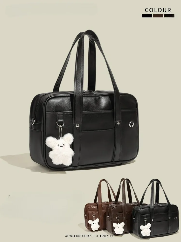 حقيبة يابانية ثنائية الأبعاد JK موحدة للفتيات PU حقيبة مدرسية COS مقاومة للاهتراء مقاومة للماء بكتف واحد حقيبة يد رسول