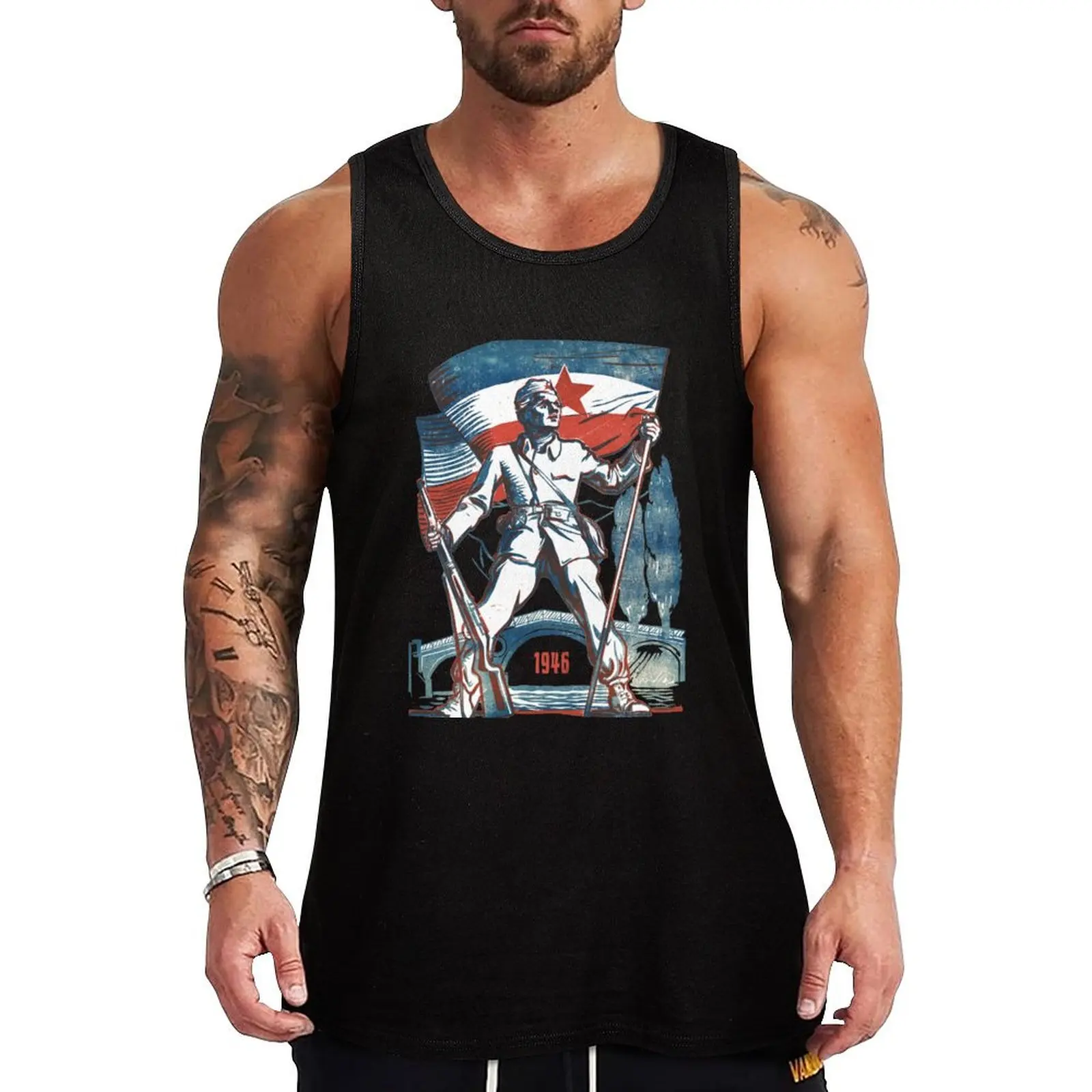 

Yugoslavia - Sarajevo 1946 - Design Tank Top summer clothes Men's sports t-shirt man vest Clothing