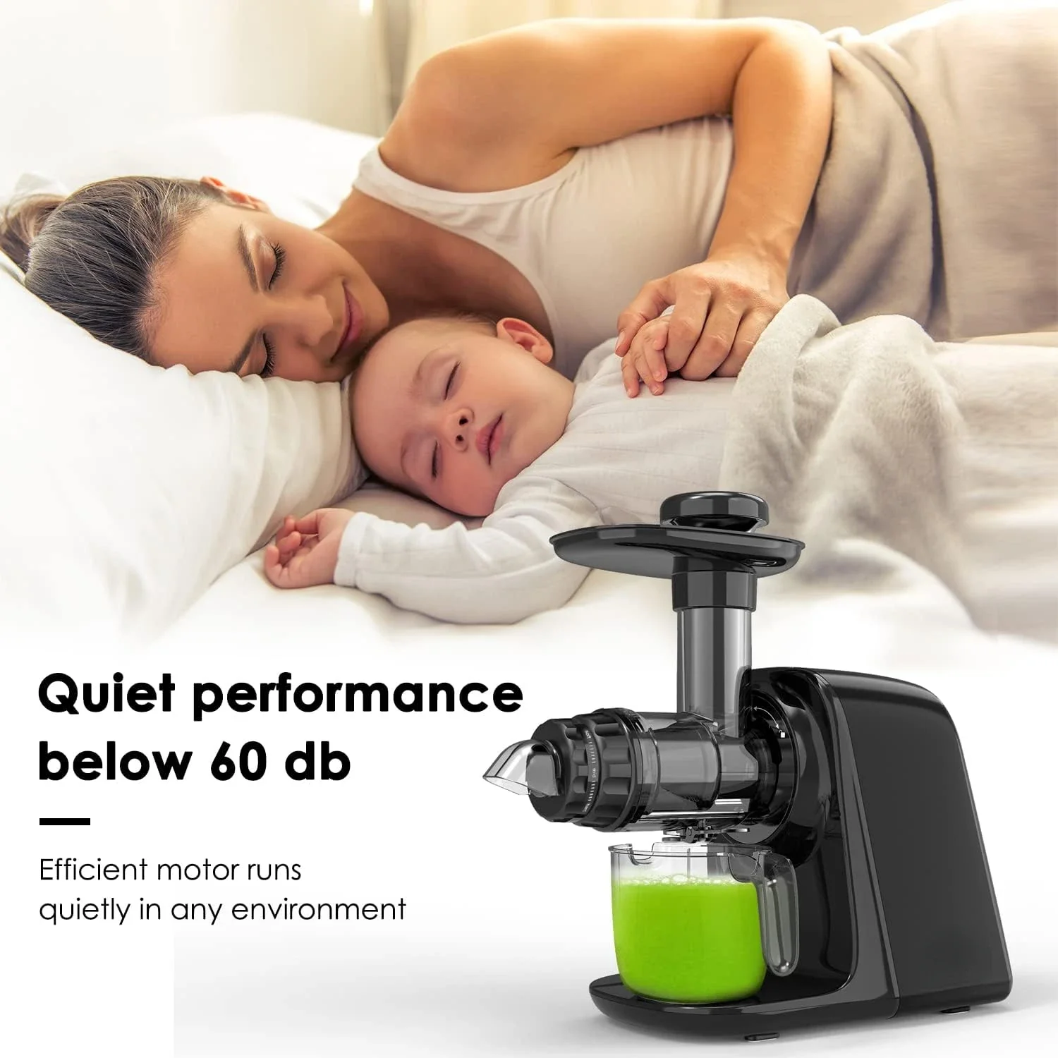 果物と野菜用の低速咀嚼コールドプレスジューサー、プレミアムジューサー、3つのスピードモードとリバース機能でお手入れが簡単