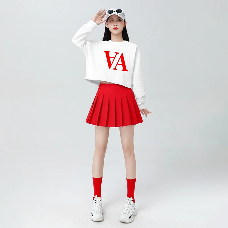 زي أداء Fitn Cetition لطلاب المدارس الثانوية والحدث الرياضي لرقص جوقة الزي مزيج من القطن والألياف اللدنة