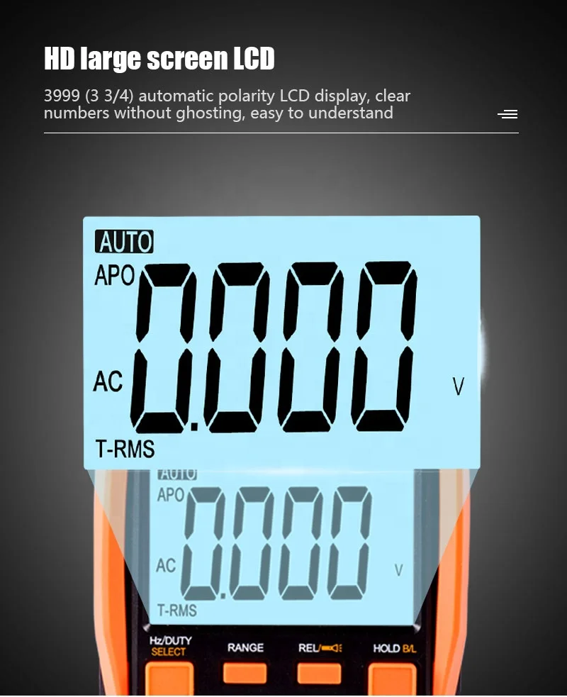 Multímetro digital VICTOR VC97, nuevo modelo, rango automático, corriente de voltaje CA CC con multímetros de prueba de medición de temperatura