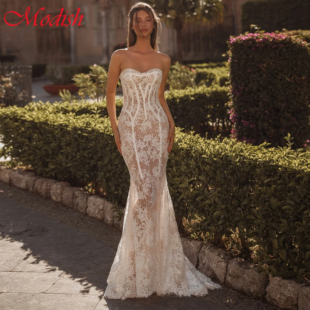 Vestido De Novia De encaje blanco suave personalizado, vestidos De Novia formales sin mangas con forma De corazón, Vestido De Novia De cola De sirena De ensueño