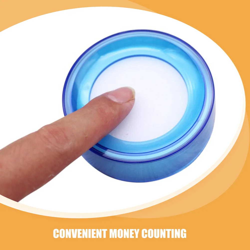 3 قطعة إسفنجة مبللة للأصابع لعد الأموال لوازم أمين الصندوق عالية الكفاءة سعة كبيرة مضادة للانزلاق مرطب بأطراف الأصابع