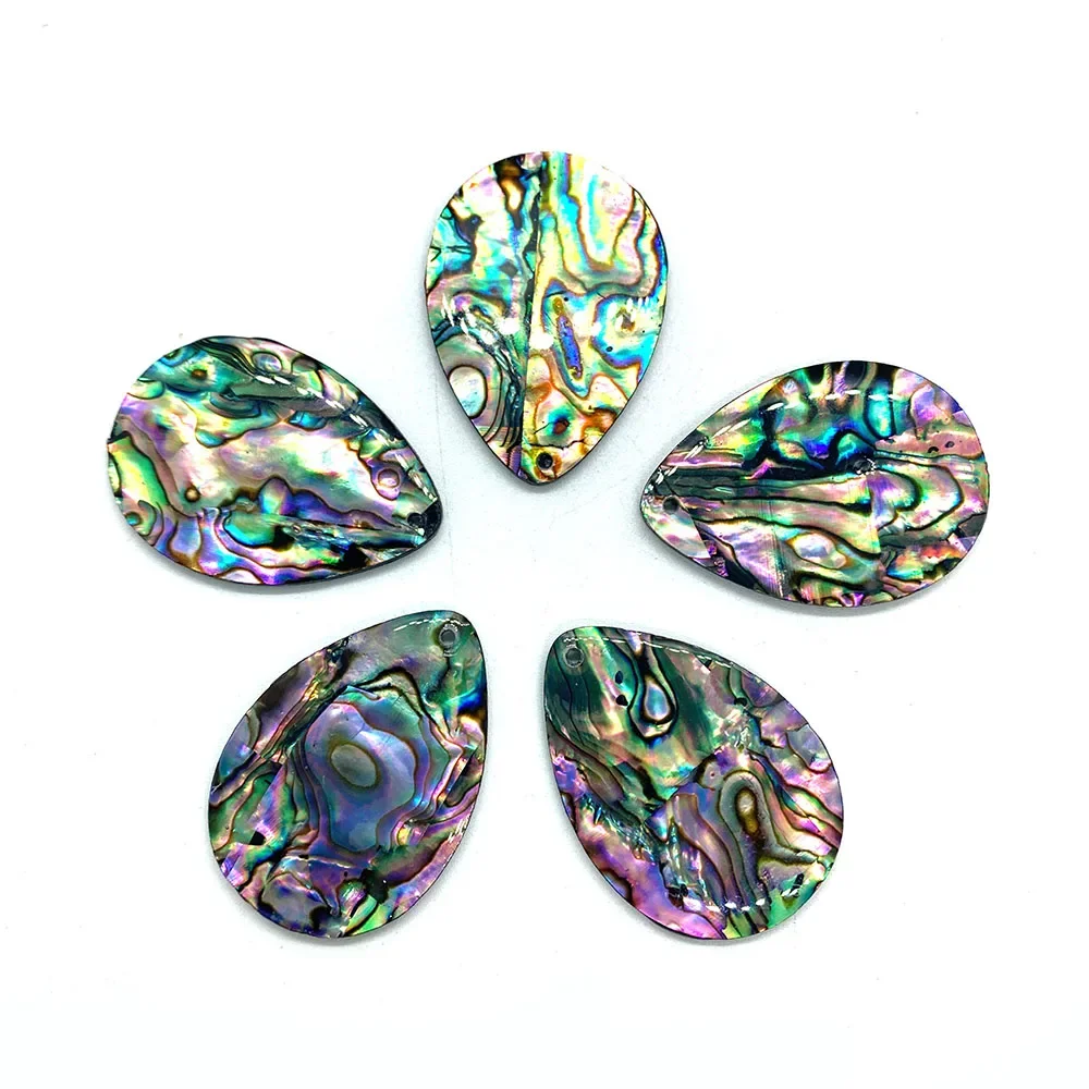 Natural Abalone Shell Small Pendants DIY Jewelry Making Earrings Necklace Water Drop Shape Seashell Teardrop Charms Accessories