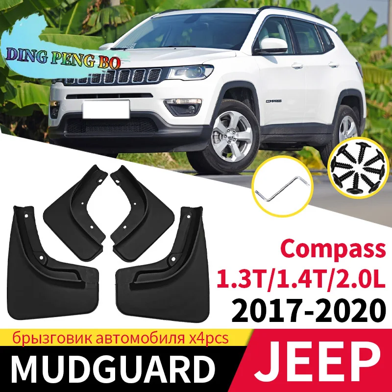 Guardabarros de coche para Jeep Compass 1.3T/1.4T/2.0L 2017-2020 guardabarros ruedas protectores contra salpicaduras guardabarros accesorios dedicados