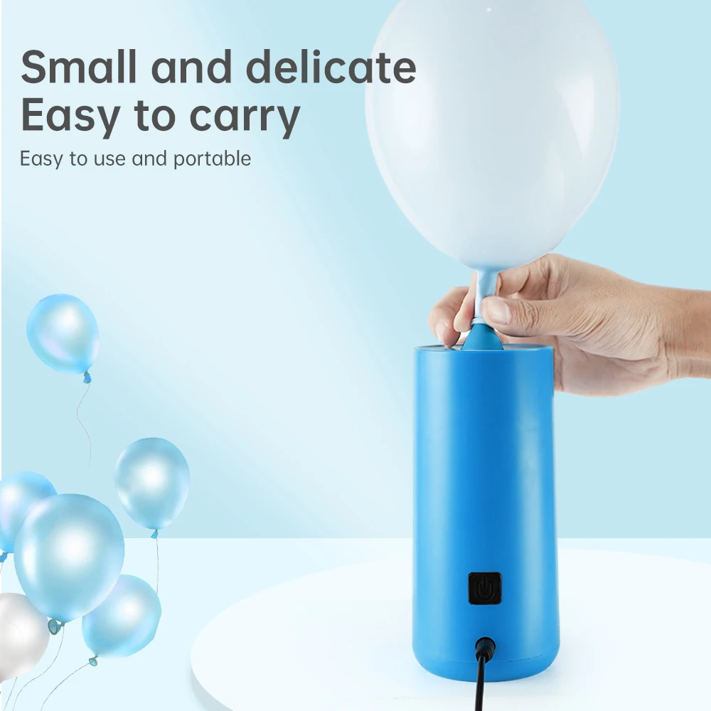 Mini Electric Balloon Pump Portable Balloon Blower Machine with Press and Auto Inflate Balloon Inflator Anti-slip Air Pump