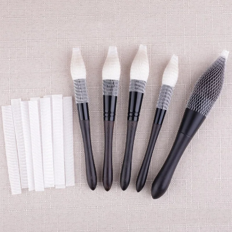 20/50pcs/set Makeup Brush Protective Mesh Cover Bristle Mesh Sleeve Bouquet Mesh Cover Makeup Brush Anti-frill Protective Net