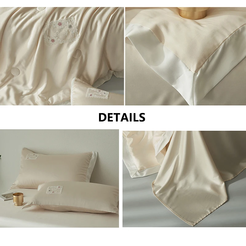 Summer Cool Quilt Air-conditioning Quilt Stitch Washable Tencel Ice Silk Advanced Feeling Single Thin Quilt Dormilocos Dormir