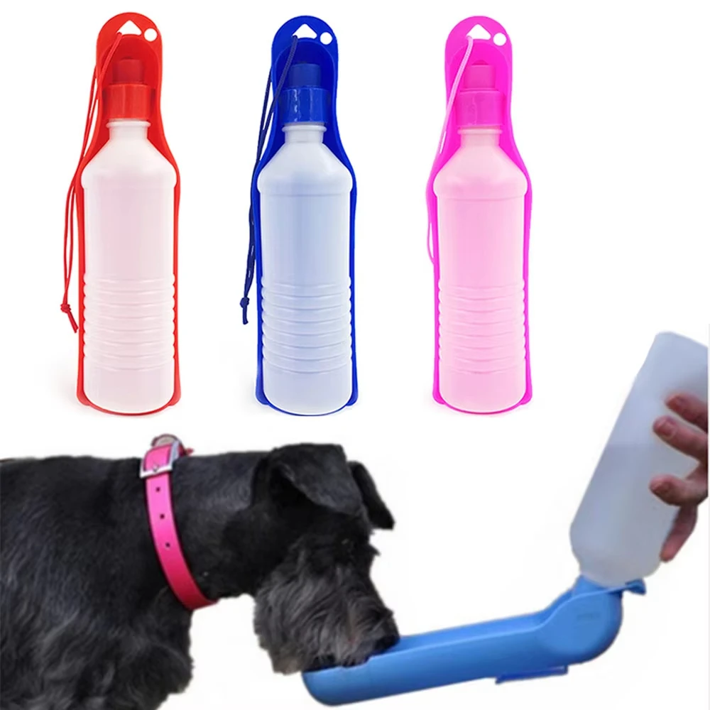 Drinker for Pets Outdoor Travel Pet Dog Water Bottle 250ml 500ml Plastic Portable Folding Drinking Water Feeder Bowl Cat Drinker