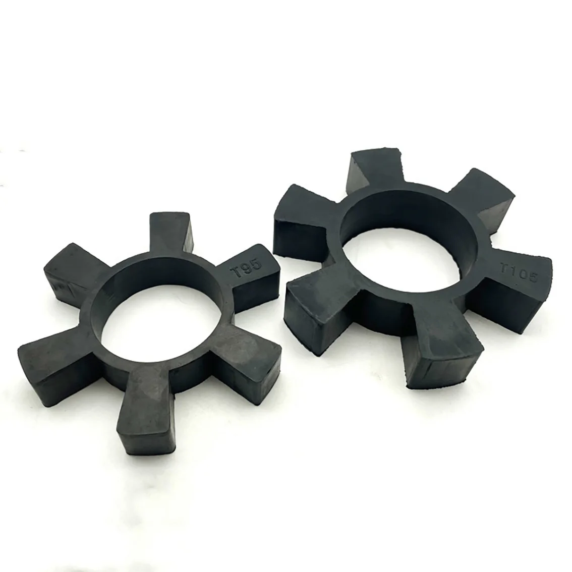 Black Rubber Hex Elastic Ring Coupling Buffer Pad Red T-Shaped Plum Blossom Hexagonal Water Pump Wheel Pad Rubber Elastic Block