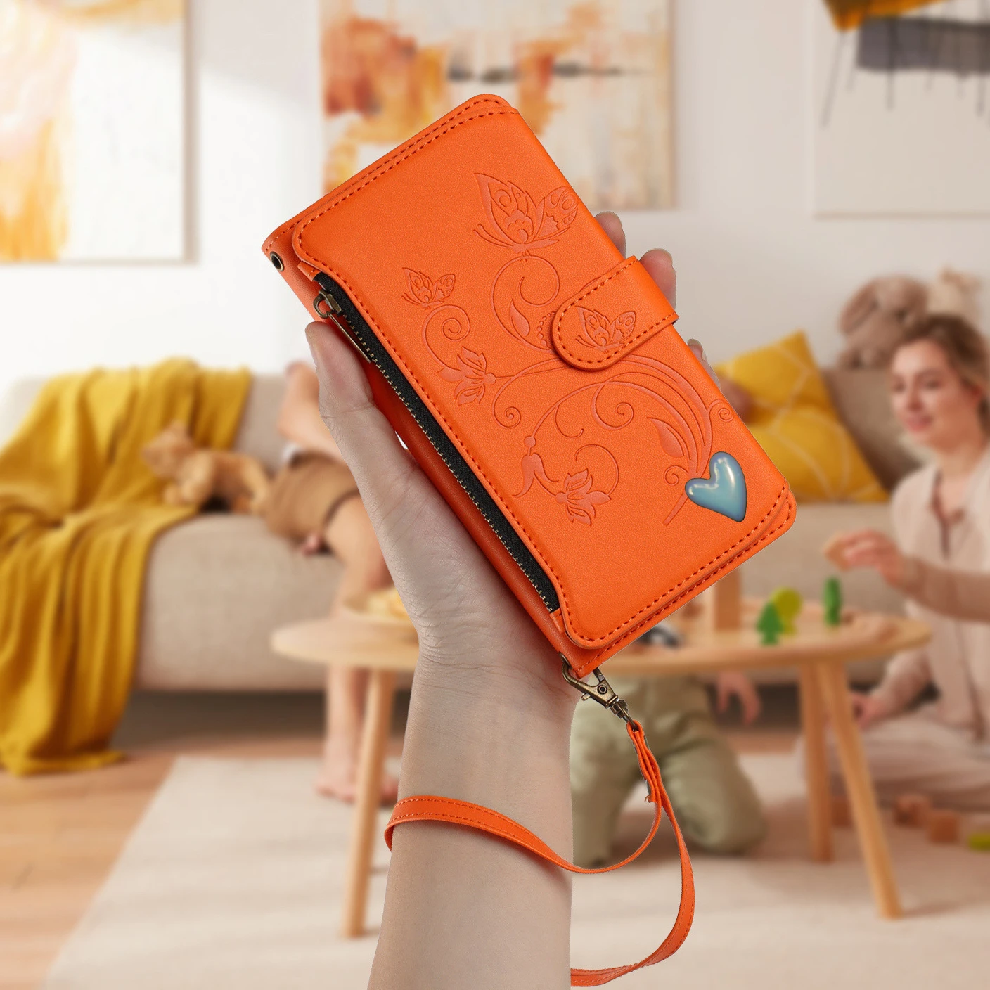 Классический кожаный флип-чехол с ремешком на запястье для Ulefone Note 21 20 19 18 17 16 14, с узором «Бабочка и цветочная лоза», кошелек на 5 карт, чехол для телефона