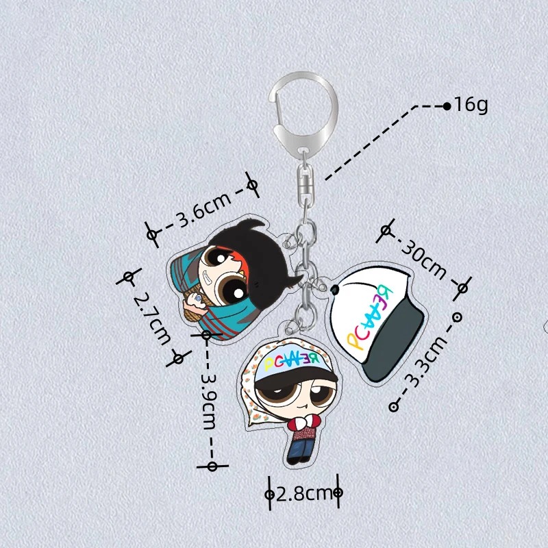 Kpop G Dragon Keychain POWER Acrylic Pendant Creative Quan Zhilong Keyring Backpack Accessories Fans Gifts Collection