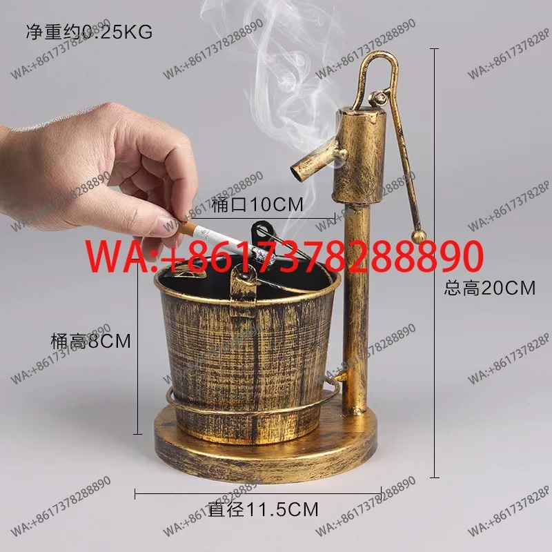 Living room home bar decoration ornament retro creative personality cement ashtray Nordic fashion trend European style
