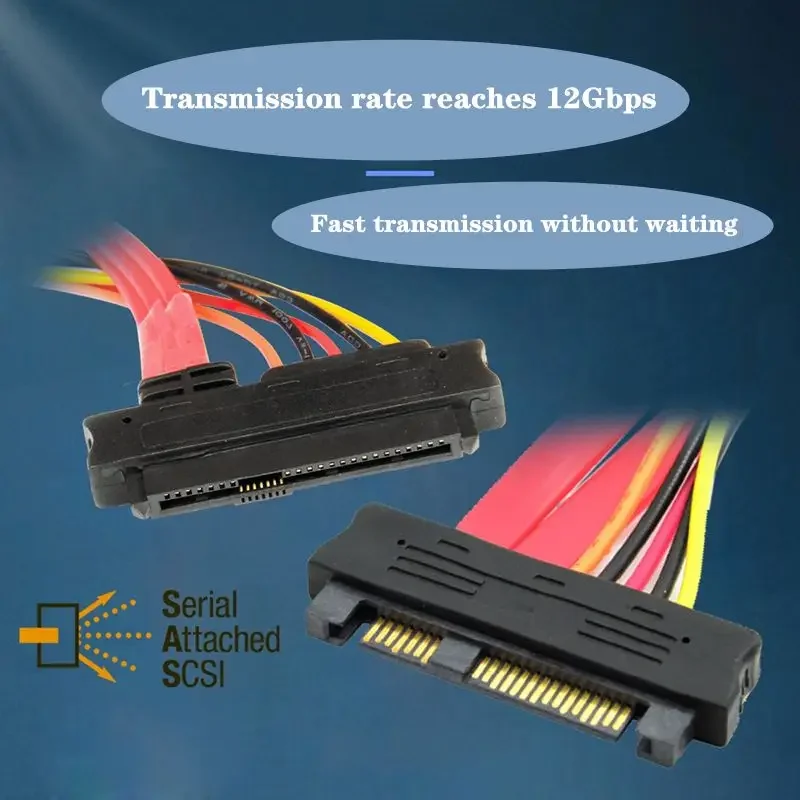 SFF-8482 SAS 29Pin Male To Female Extension Cable Server Hard Disk Panel Backplane Adapter Cable Male To Female Extension