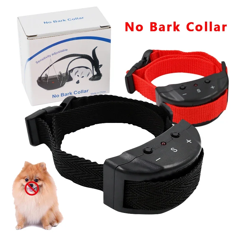 

Electric Anti Bark No Barking Tone Shock Training Collar for Small Pet Dog