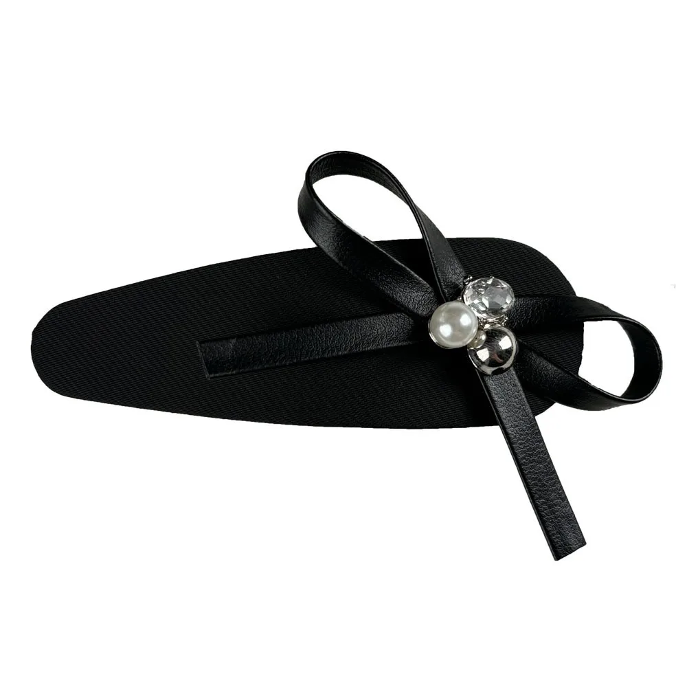 

Модный черный мемориальный черный коготь для волос с бантом, тканевый бант, заколка для волос для девочек