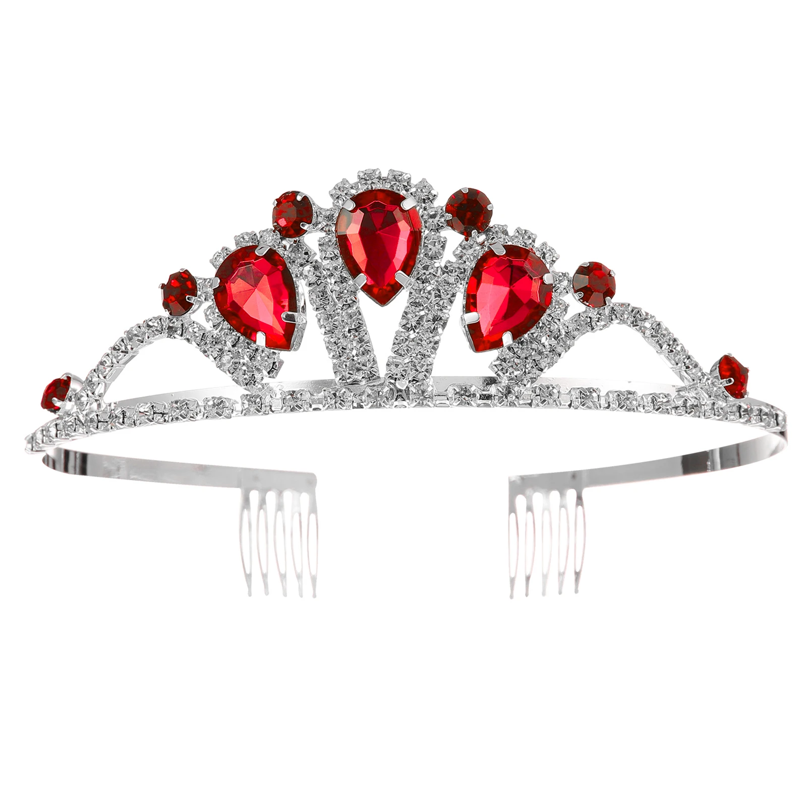 

Rhinestone Crown Headband Girls Diamond Hair Accessories Wedding Party Tiara Banquet Celebration Durable Practical