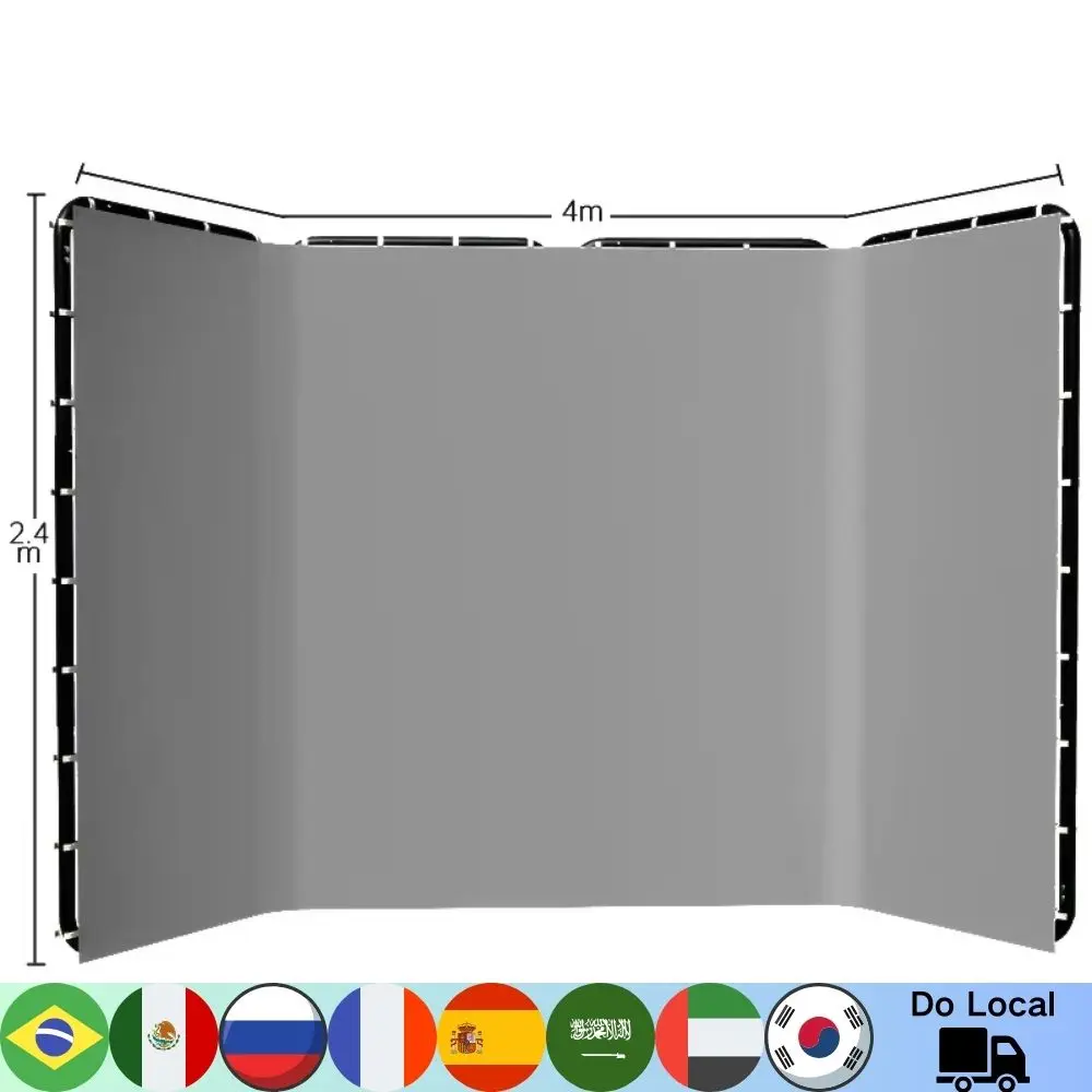 SH White Green Screen 2.4X4M Collapsible Chroma Key Backdrop Fabric Ultra-Quick Setup Birthday PartyBackground Photo Studio