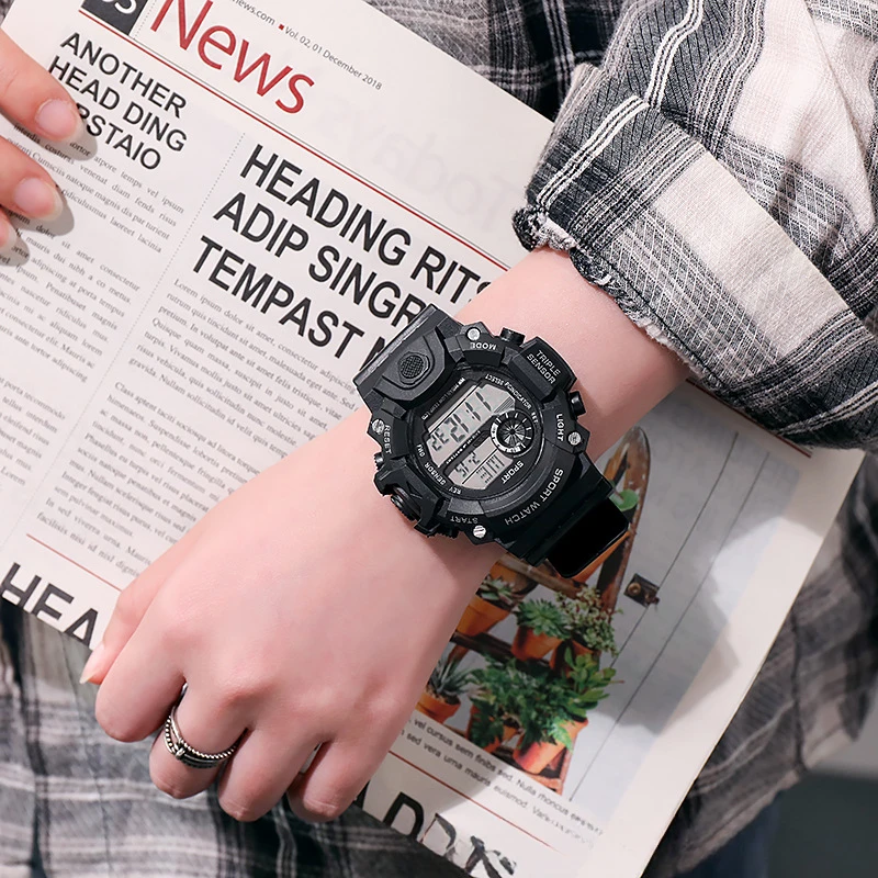 Male and female sports electronic watch, children's fashion alarm clock, student watch