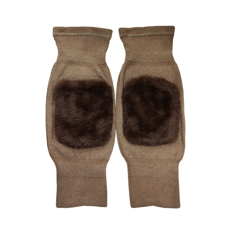 تدفئة الساق الكشمير السميكة للرجال والنساء؛ حامي الركبة لمنع باردة الساقين #5