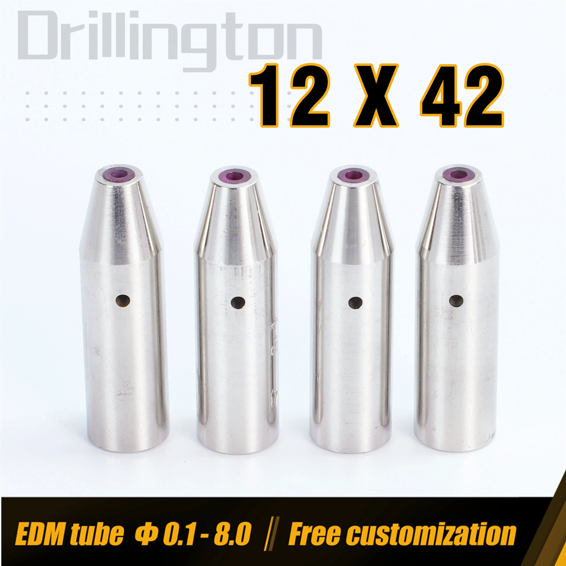 EDM Electrode Drill Guide , 12mm x 42mm Ruby , Electrode Guides , EDM Drilling Parts 0.0039\