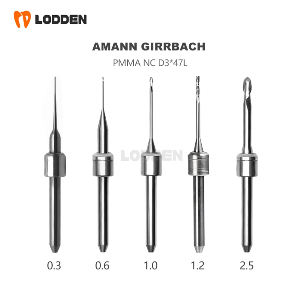 Amann Girrbach Dental Lab Burs Milling for Zirconia Lithium Disilicate PMMA Diamond DC NC Coating D3 CAD CAM Grinding Drills