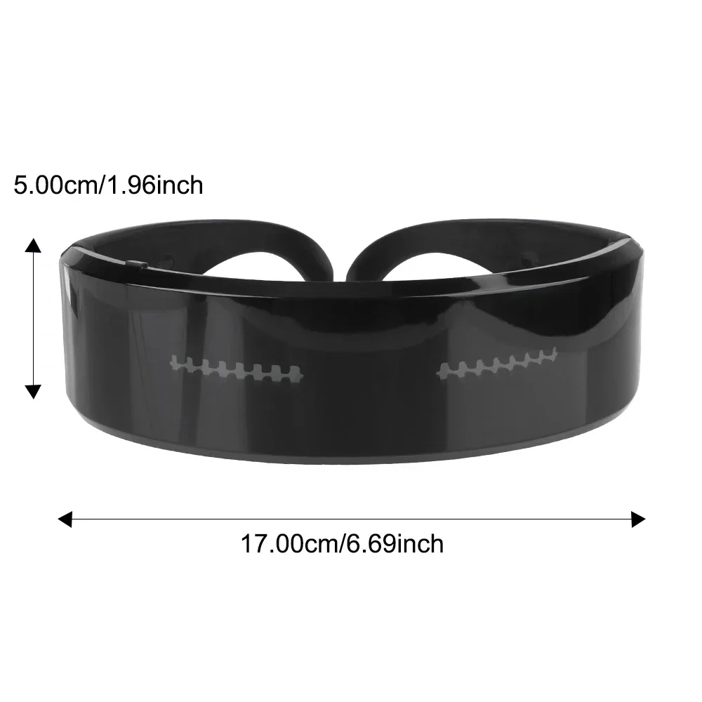 Bluetooth LED Luminous Glasses DIY Programmable Electronic Futuristic Eyewear for Halloween Party Bar Festival Performance view 6
