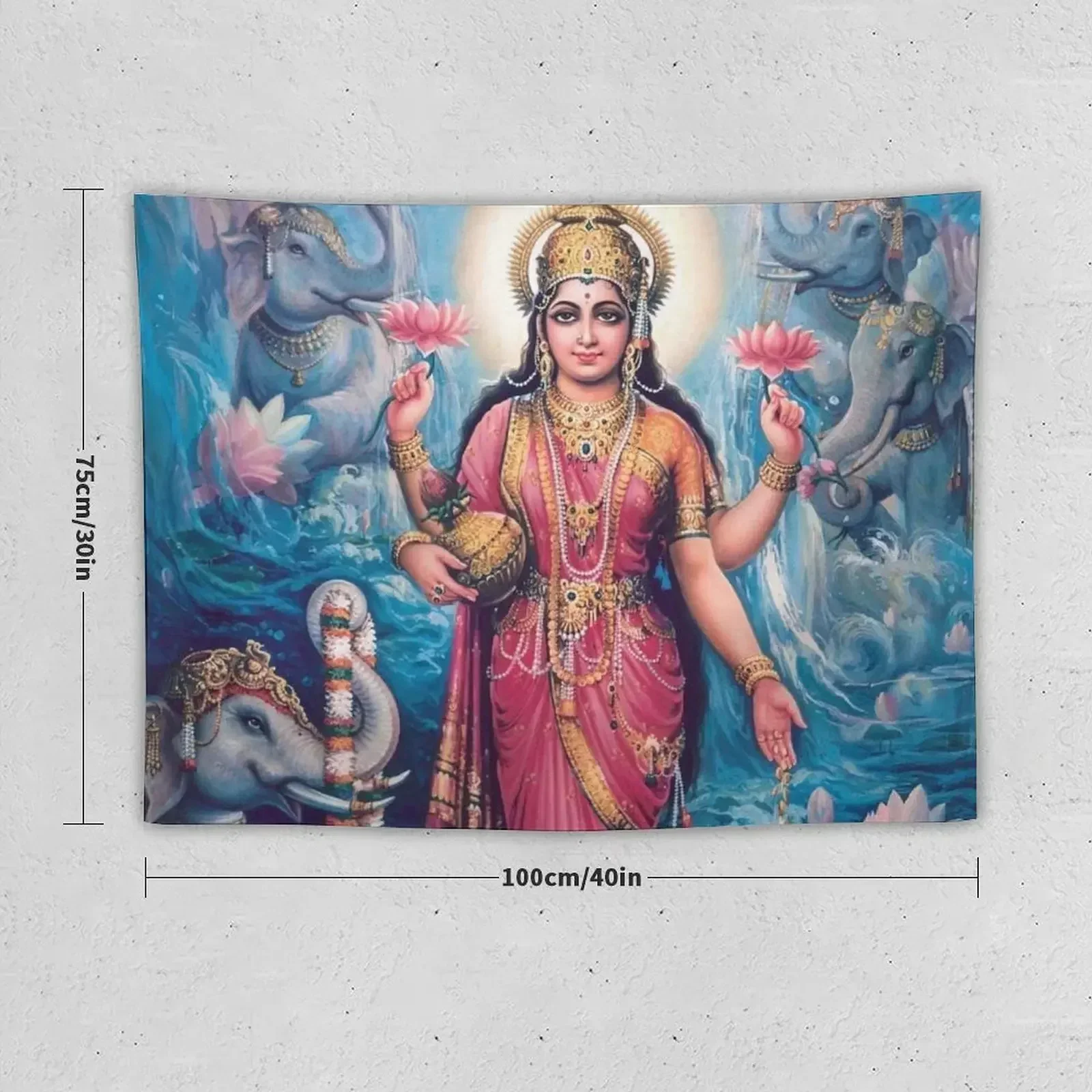 Srimati Lakshmi Devi Tapestry Room Decoration Aesthetic Home Decor Accessories Tapestry