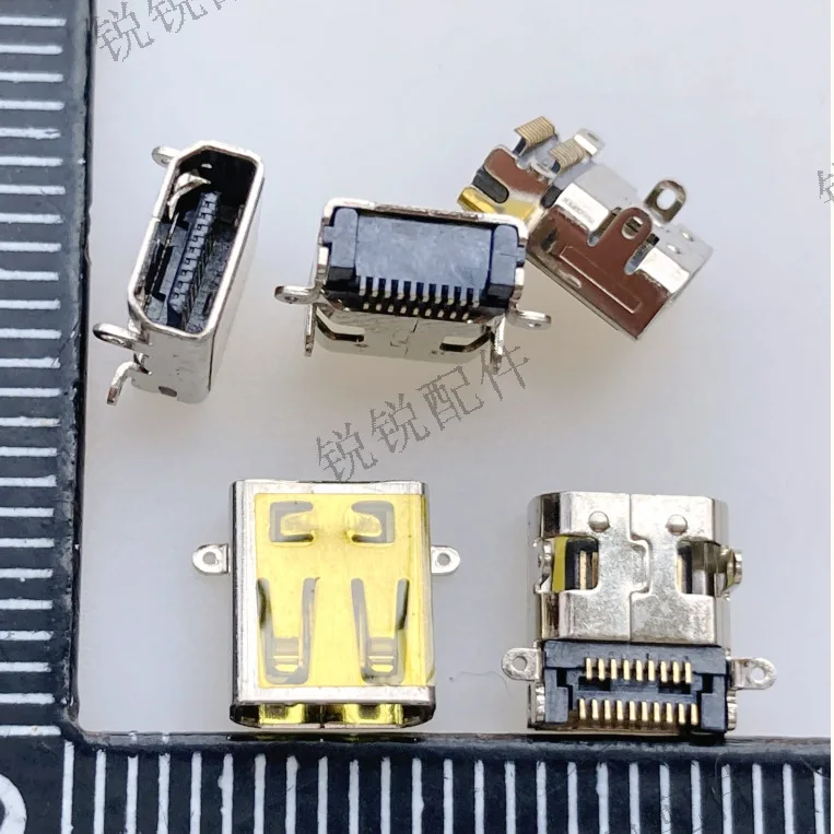 For MICRO HDMI female seat D TYPE 19P front plug and rear sticker, micro microphone high definition interface seat connector