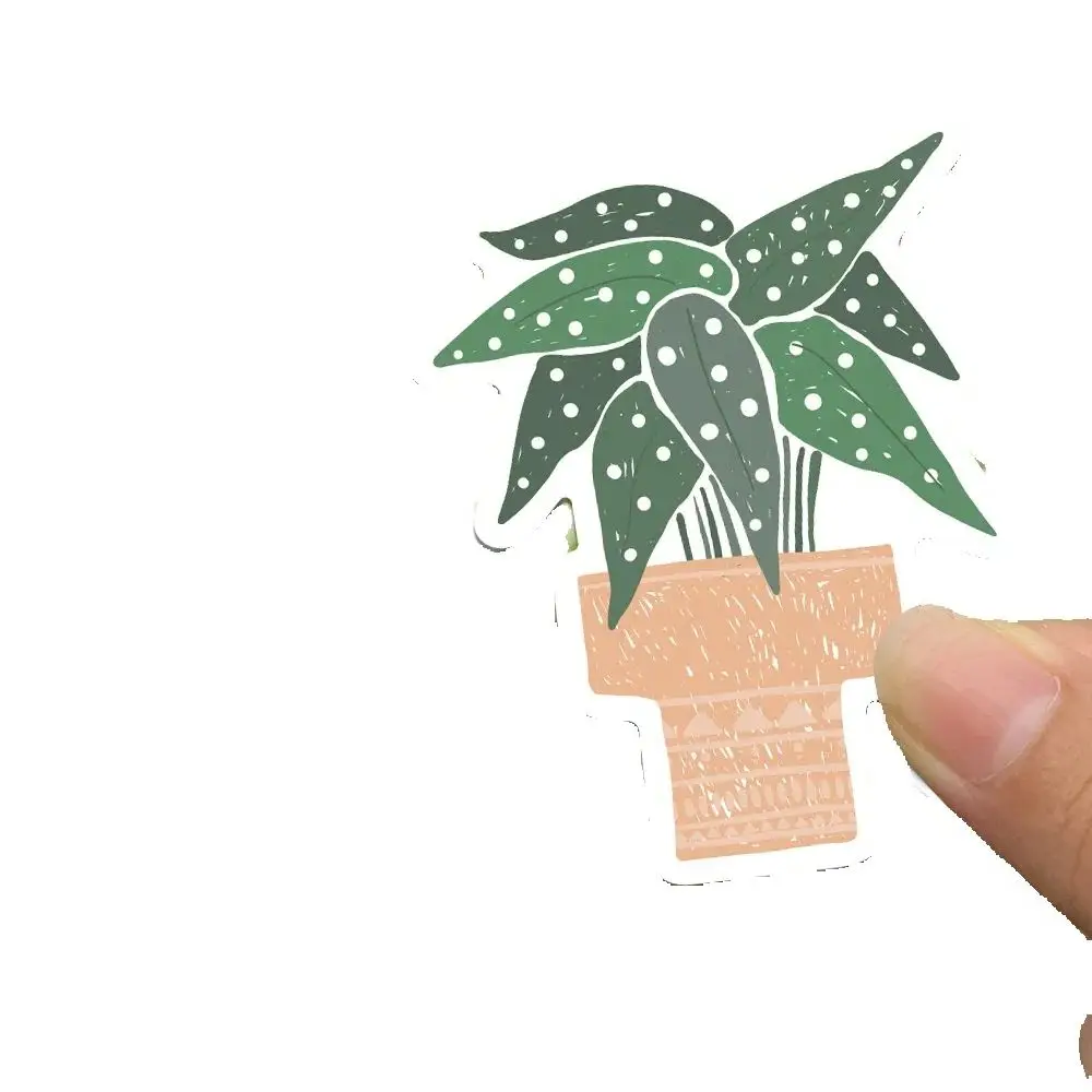 50PCS Cartoon Green Plant Graffiti Sticker Decoration Notebook DIY iPad Guitar Skateboard Suitcase Waterproof