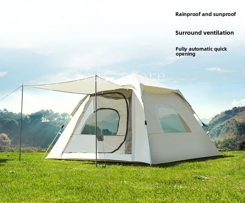 

Tent outdoor 3-4 people camping fully automatic folding portable quick opening camping thickened outdoor rainproof