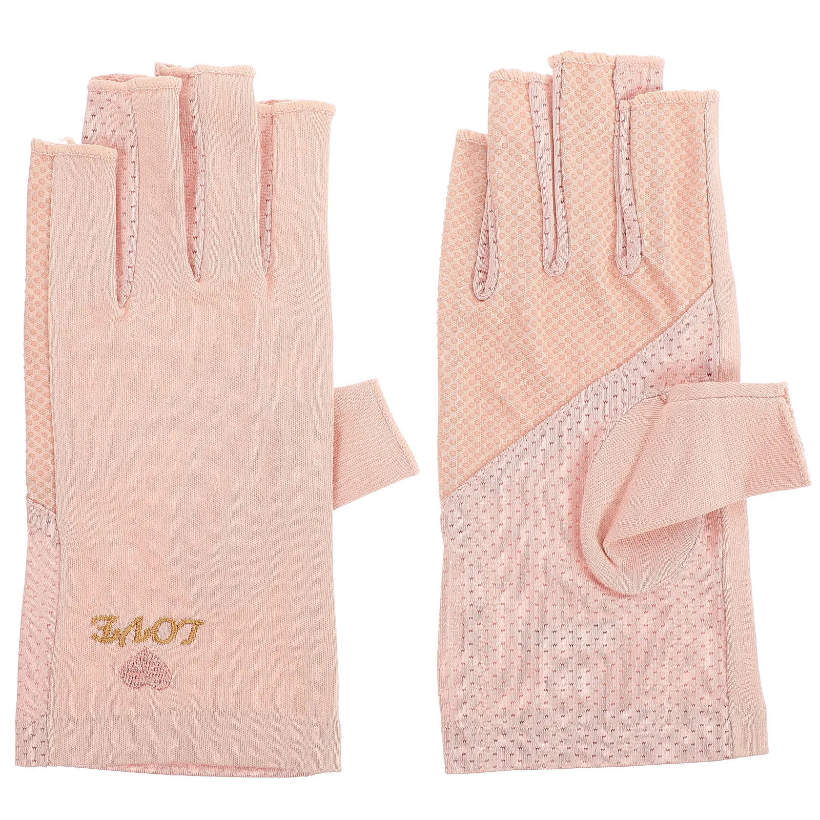 1 par de guantes de protección Uv, cubiertas de manos para decoración de uñas de medio dedo, guantes protectores de manicura reutilizables para salón, secador Uv para uso en exteriores