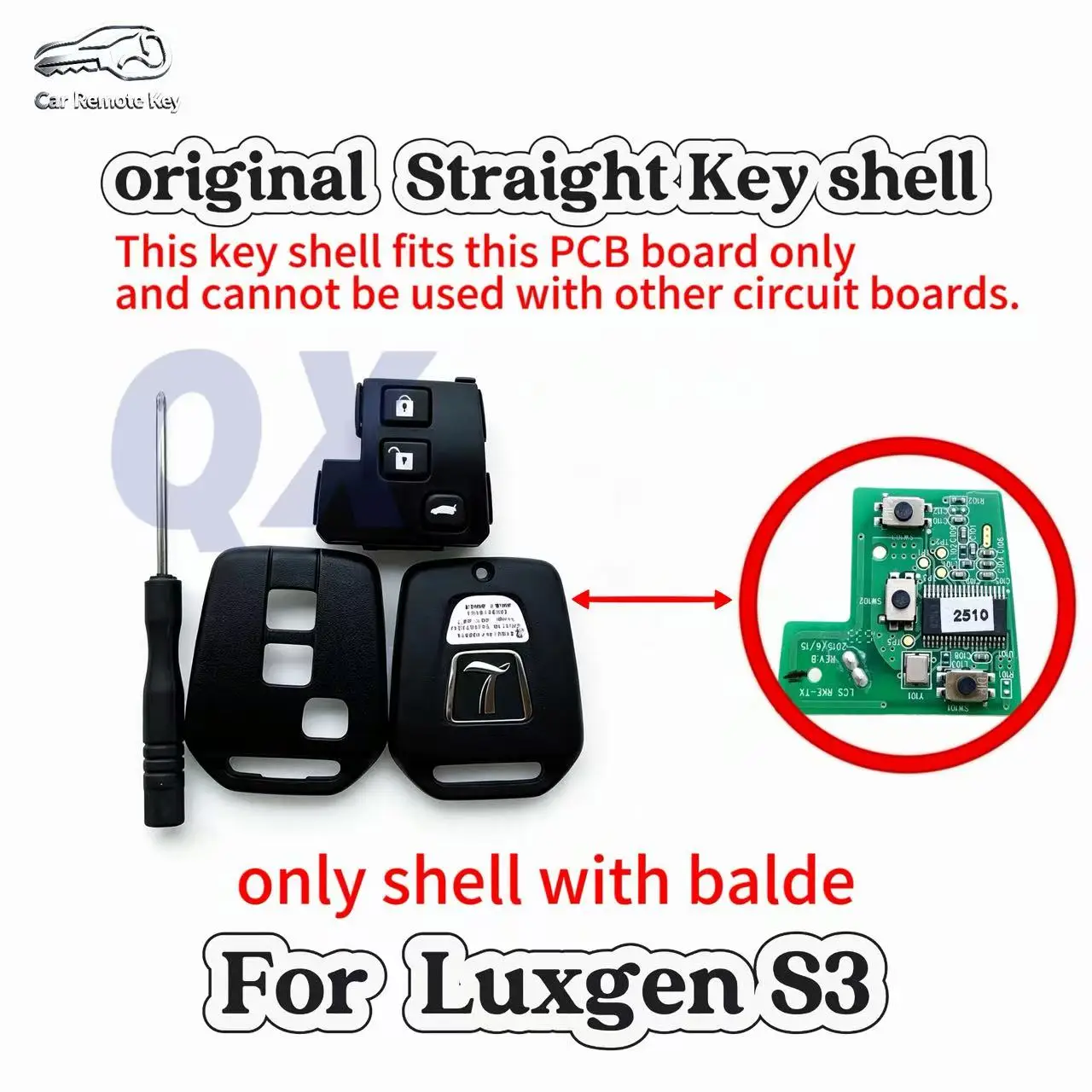 Original Straight‑blade Remote Key, Fits Luxgen S3