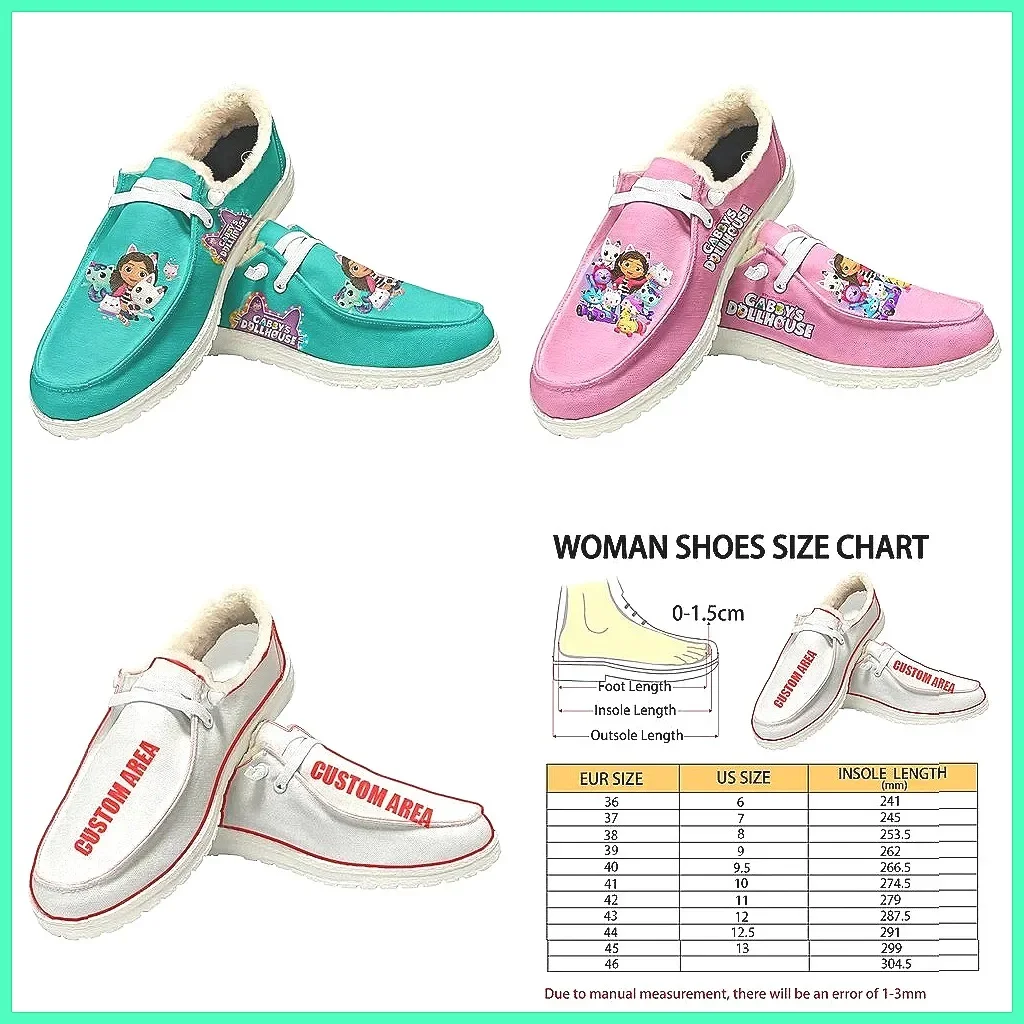 

Туфли без каблука Gabby's Dollhouse для мужчин и женщин, теплые повседневные туфли для дома и улицы, прочные и удобные туфли для пар.