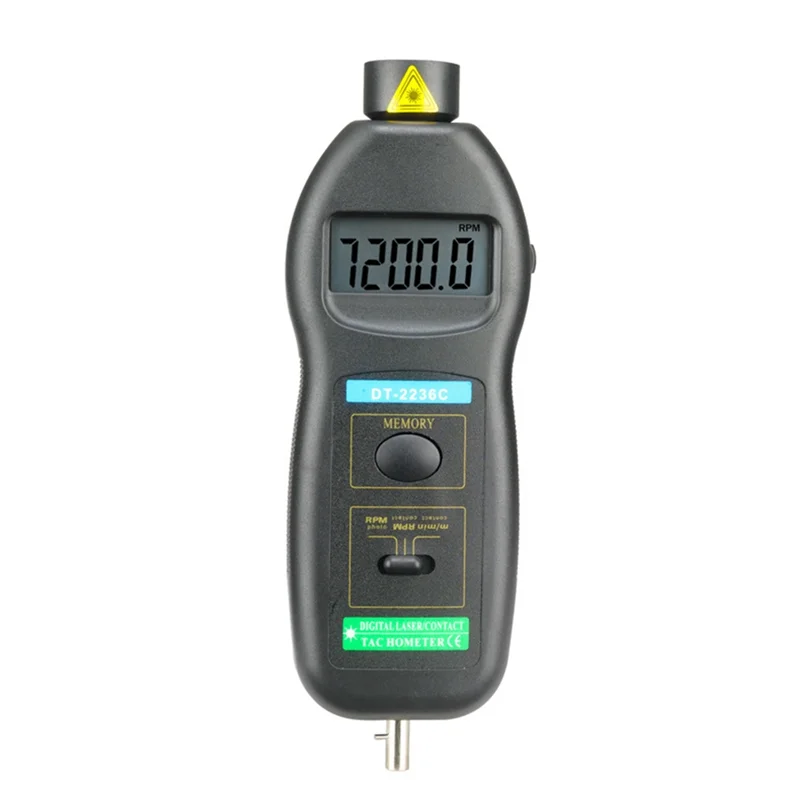 BISM DT2236C Speed Detector Meter Laser Tachometer DT 2236C LED Digital Optical Contact Tachometer Detector Meter