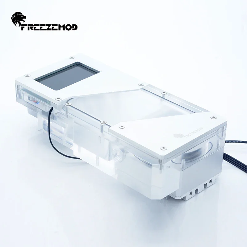 FREEZEMOD 워터 쿨러 탱크 펌프는 공기압 속도 유량 및 온도 디스플레이를 통합합니다. PUB-FXDDC