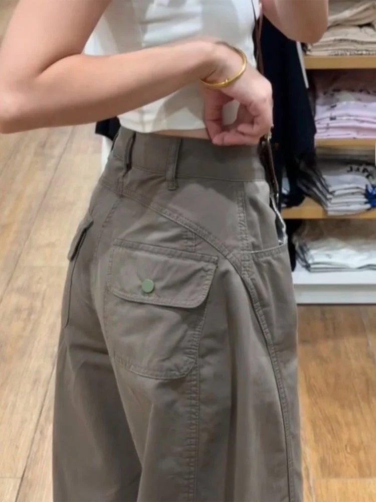 

Женские повседневные брюки с высокой талией и широкими штанинами, весна-осень 2026, новинка, свободный прямой крой, стильный дизайн, модель «Нож»