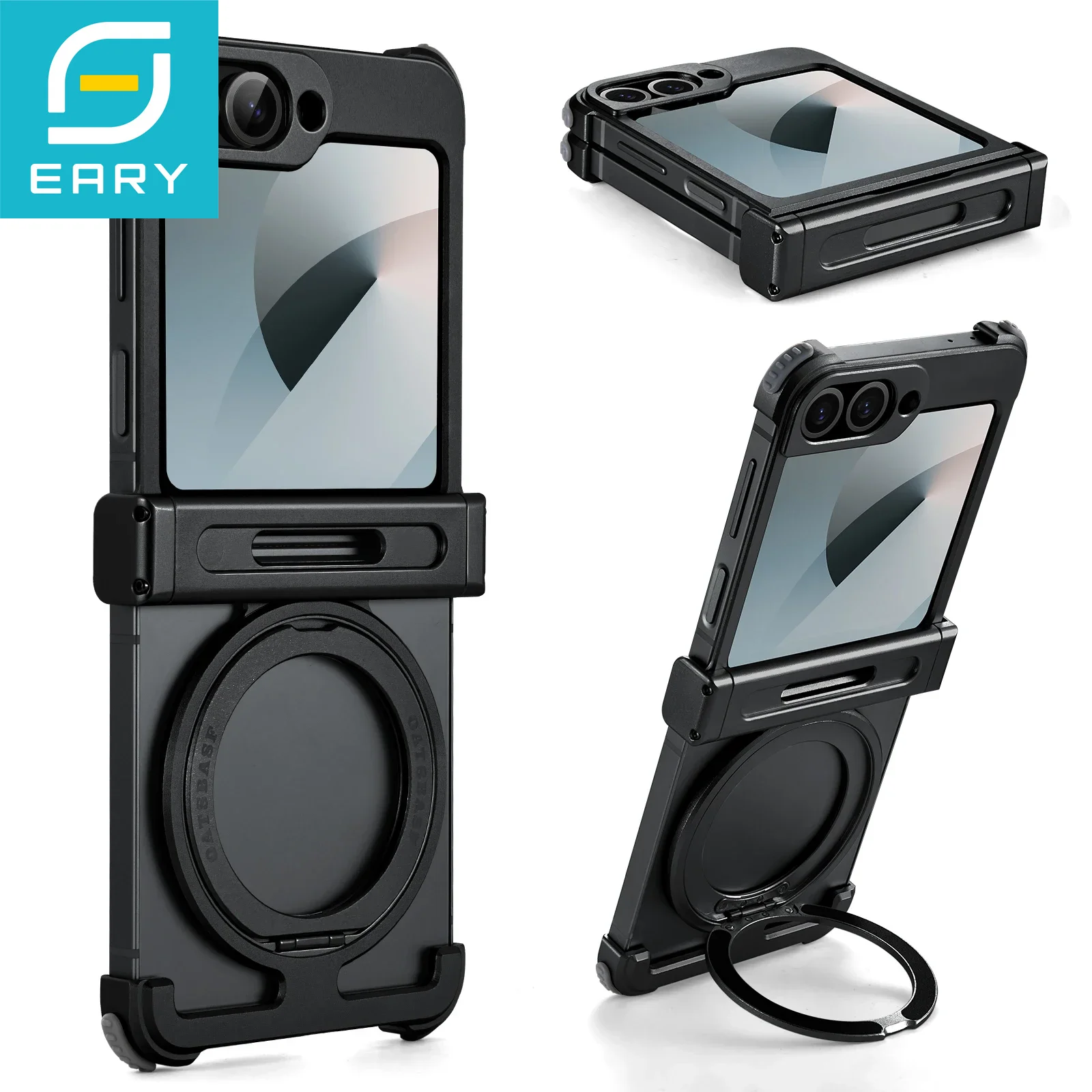 

Чехол для телефона Eary для Samsung Galaxy Z Flip 7 6, MagSafe 360 ° Магнитная подставка с вращением, ультратонкая противоударная защита 7 6, чехол