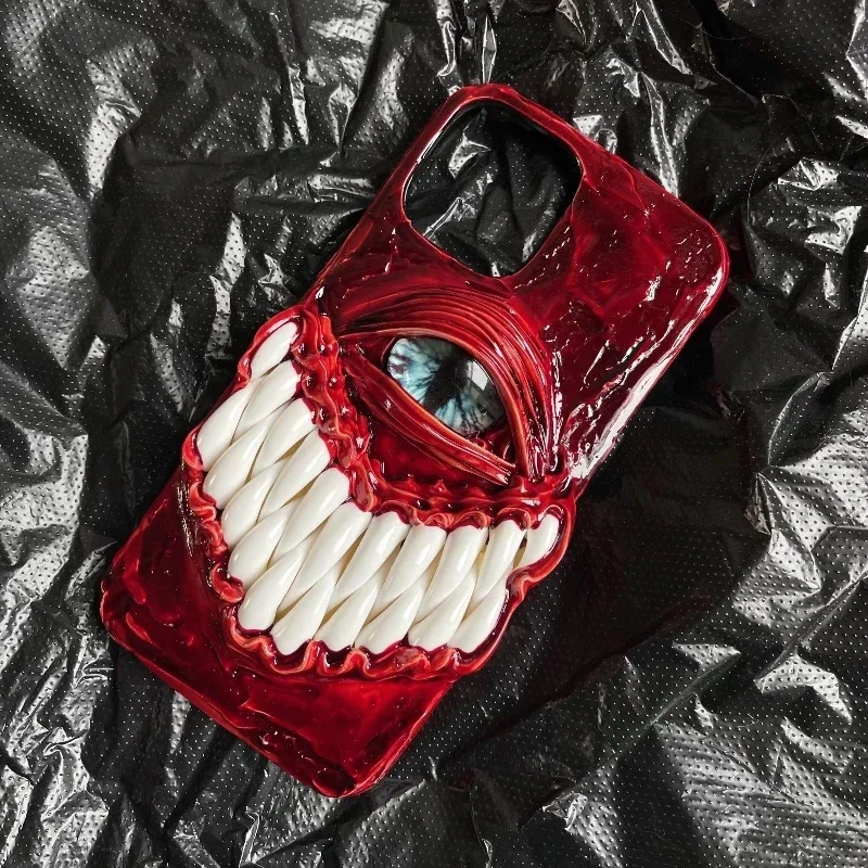 4010 Original Handmade Customized Phone Cases 3D Teeth Cthulhu Eyes Horror Gothic Punk Dark Cthulhu Halloween Gift Phone Cases