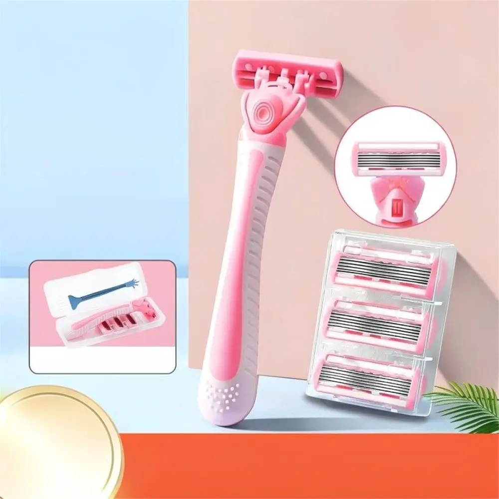 Hair Remover Razor For Women Portable Manual Shaver Body Bikini Trimmer Underarm Smooth Skin Beauty Grooming Set