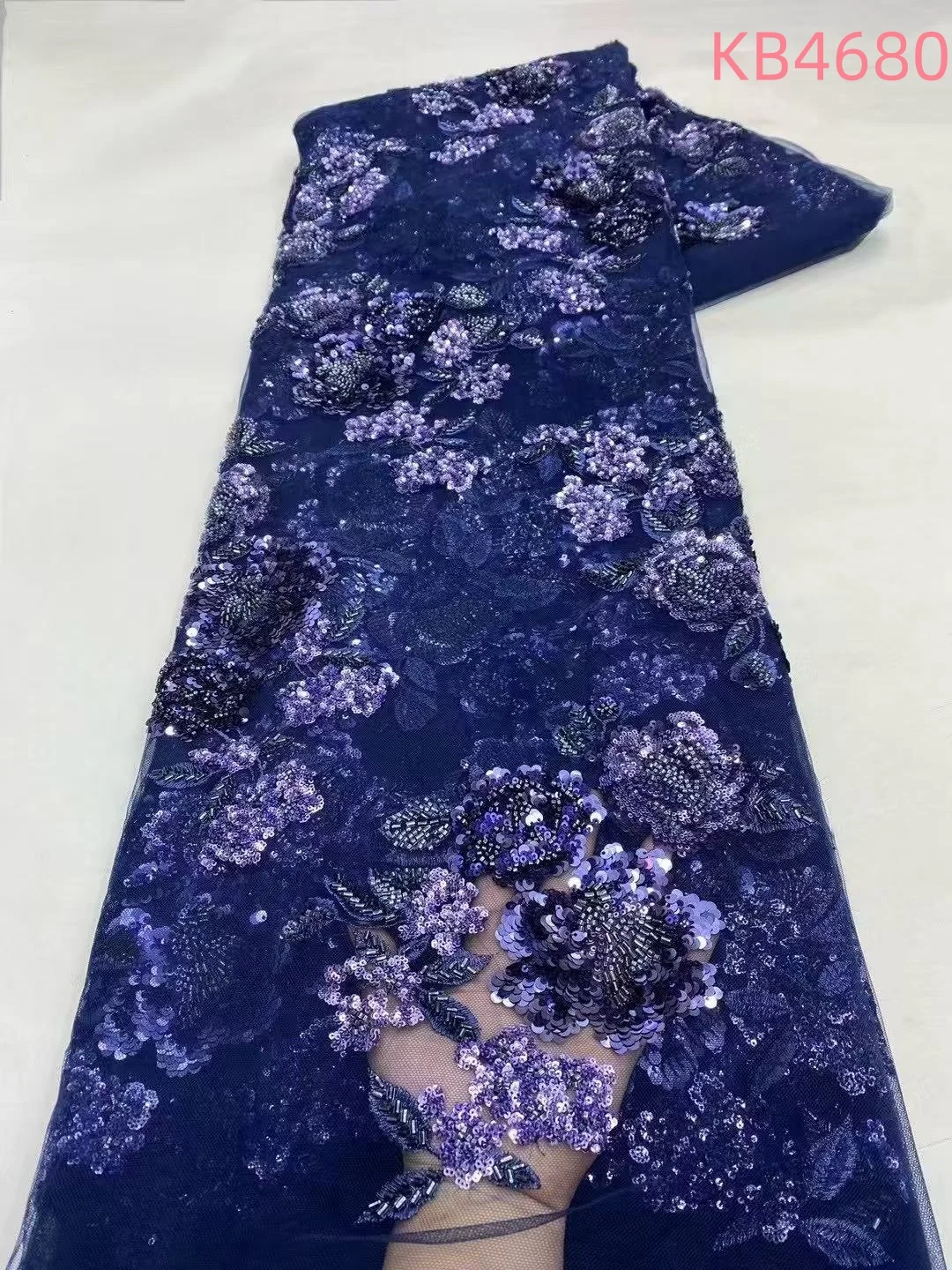 

Тюлевая кружевная африканская кружевная ткань с блестками, 5 ярдов, высокое качество, 20225, небесно-голубая французская сетка с бисером и последовательностью для шитья KB4680