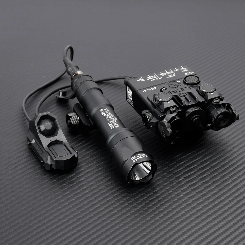 WADSN DBAL A2 Green Optical Illumination Night Vision Fill Light Dual Switch Kit M300 M600 LED Tactical Flashlight Combo Set