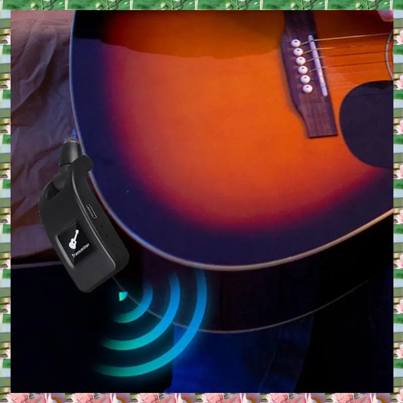

Sports Guitar Wireless System Audio Transmitter Receiver USB Rechargeable Wireless System For Electric Guitar Bass Durable Easy