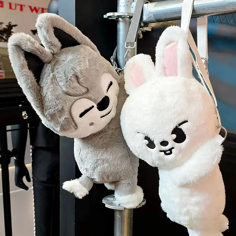 

SKZOO New StrayKids Bangchan Felix Cartoon Plush Backpack Doll Cute Crossbody Bag Gift for Children and Adult Fans
