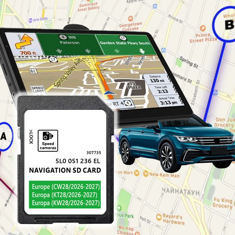 Tarjeta SD de actualización de mapas de Europa y Reino Unido para Skoda Octavia, Superb, Fabia, Rapid, Yeti, 32GB, MIB2 2026-2027, Amundsen Discover Media Navi