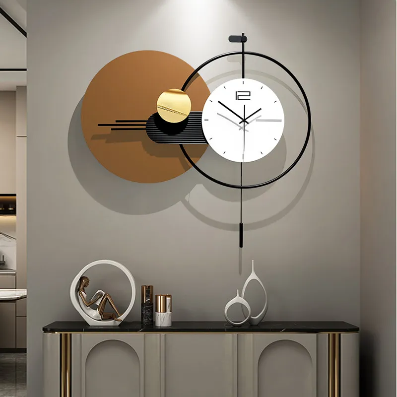 Luxury Nordic Wall Clock Modern Simple Living Room Bedroom Decor Wall Clock Restaurant Hotel Indoor Clocks Retro Wall Watch