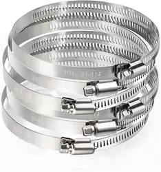 6mm ~ 114mm Stainless Steel Drive Hose Clamps Adjustable Water Pipe Tri Gear Worm Fuel Tube Spring Cramps Fixed Clip