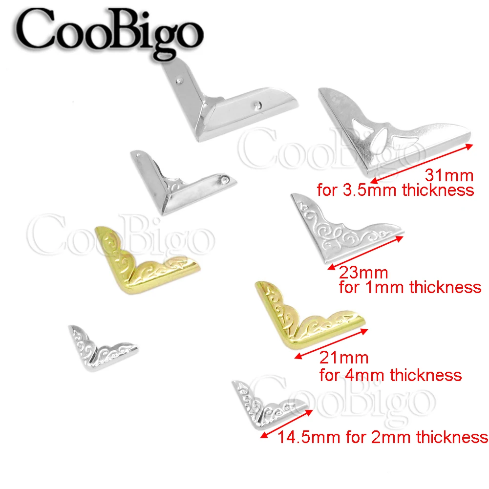 50pcs Metal Book Scrapbooking Corner Album Menu Card File Folder Protectors Corners Notebook Decorative DIY Craft Accessories