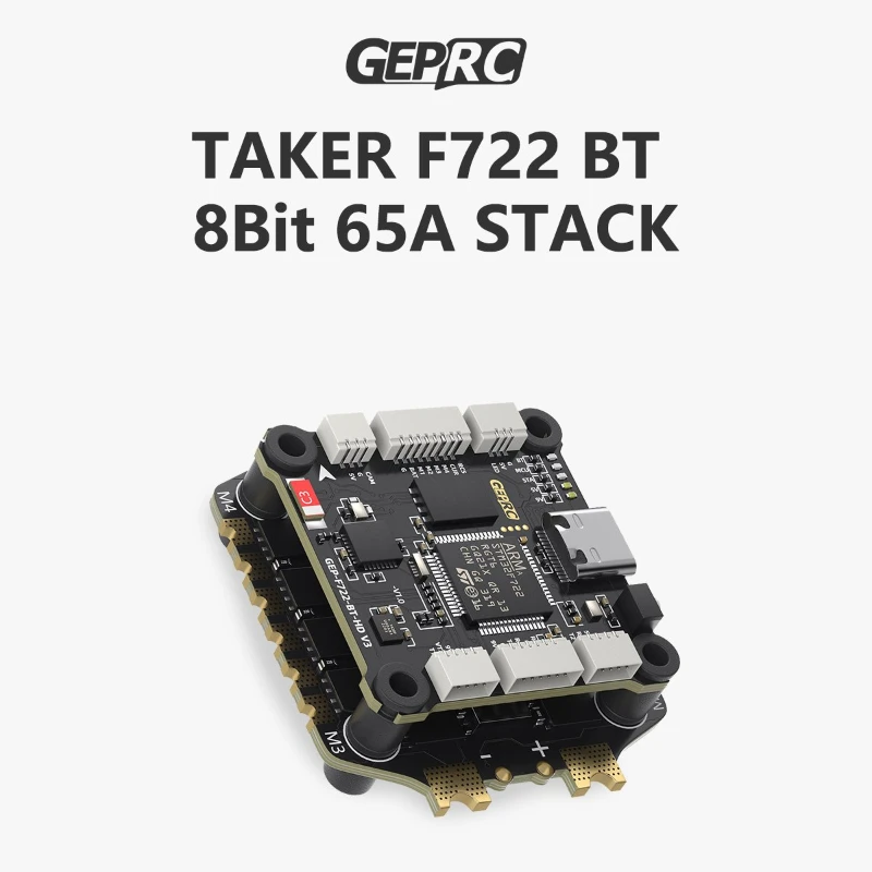 GEPRC TAKER F722 BT Stack 8Bit 60A/65A 32Bit 50A ESC, FPV Drohnen-Flugcontroller-Combo für Racing Quadcopter